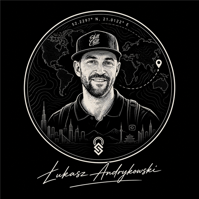 Ilustrowane logo Łukasza Andrykowskiego